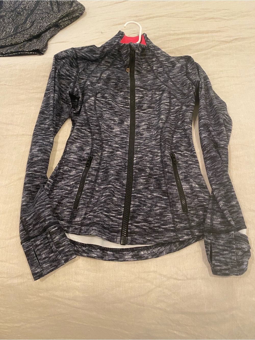 lululemon athletica Heathered Black Zip-Up Utility Jacket